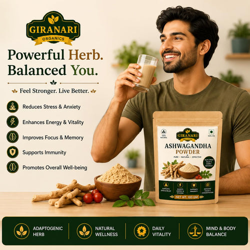 Ashwagandha Powder, 100% Natural, Stress Relief, Boosts Energy & Stamina, Supports Immunity, 100 gm