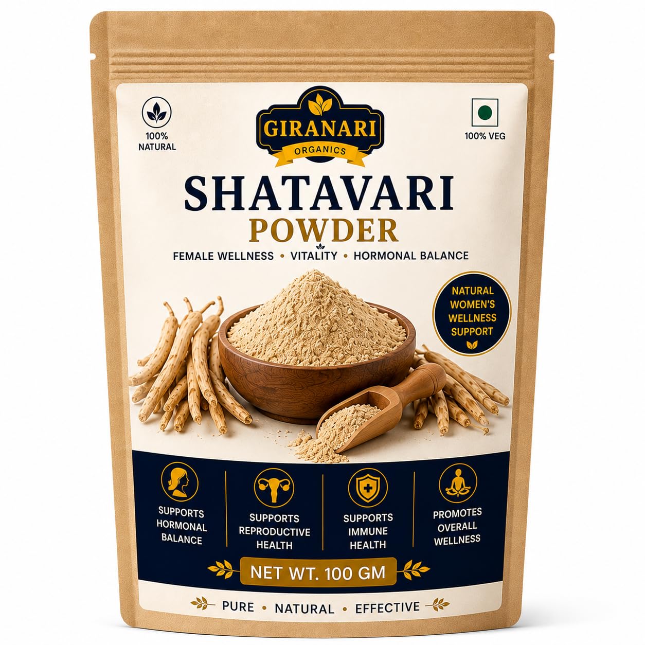 Shatavari Powder, 100% Natural, Female Wellness, Hormonal Balance