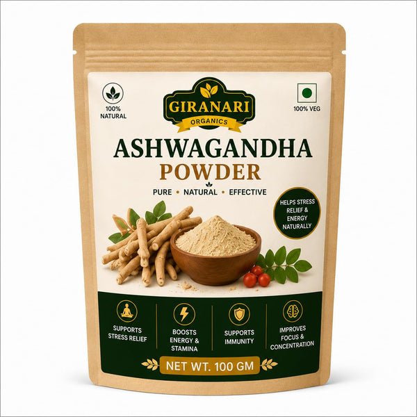 Ashwagandha Powder, 100% Natural, Stress Relief, Boosts Energy & Stamina