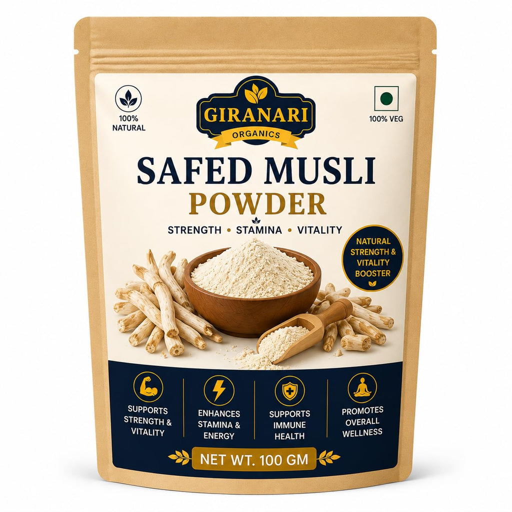 Safed Musli Powder, 100% Natural, Strength, Stamina & Vitality Booster, Supports Immune Health, 100 gm