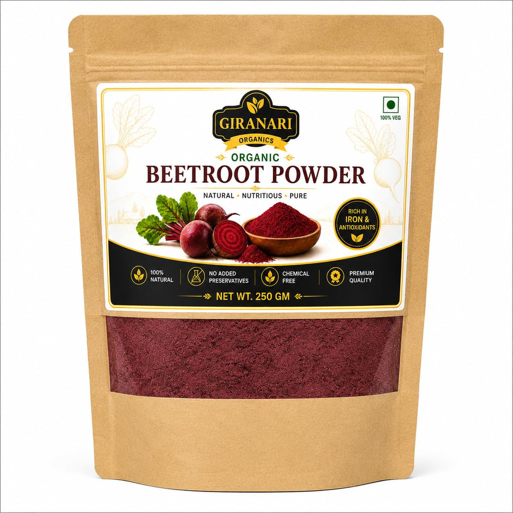 Organic Beetroot Powder, 250g, Rich in Iron and Antioxidants, 100% Natural, Chemical Free