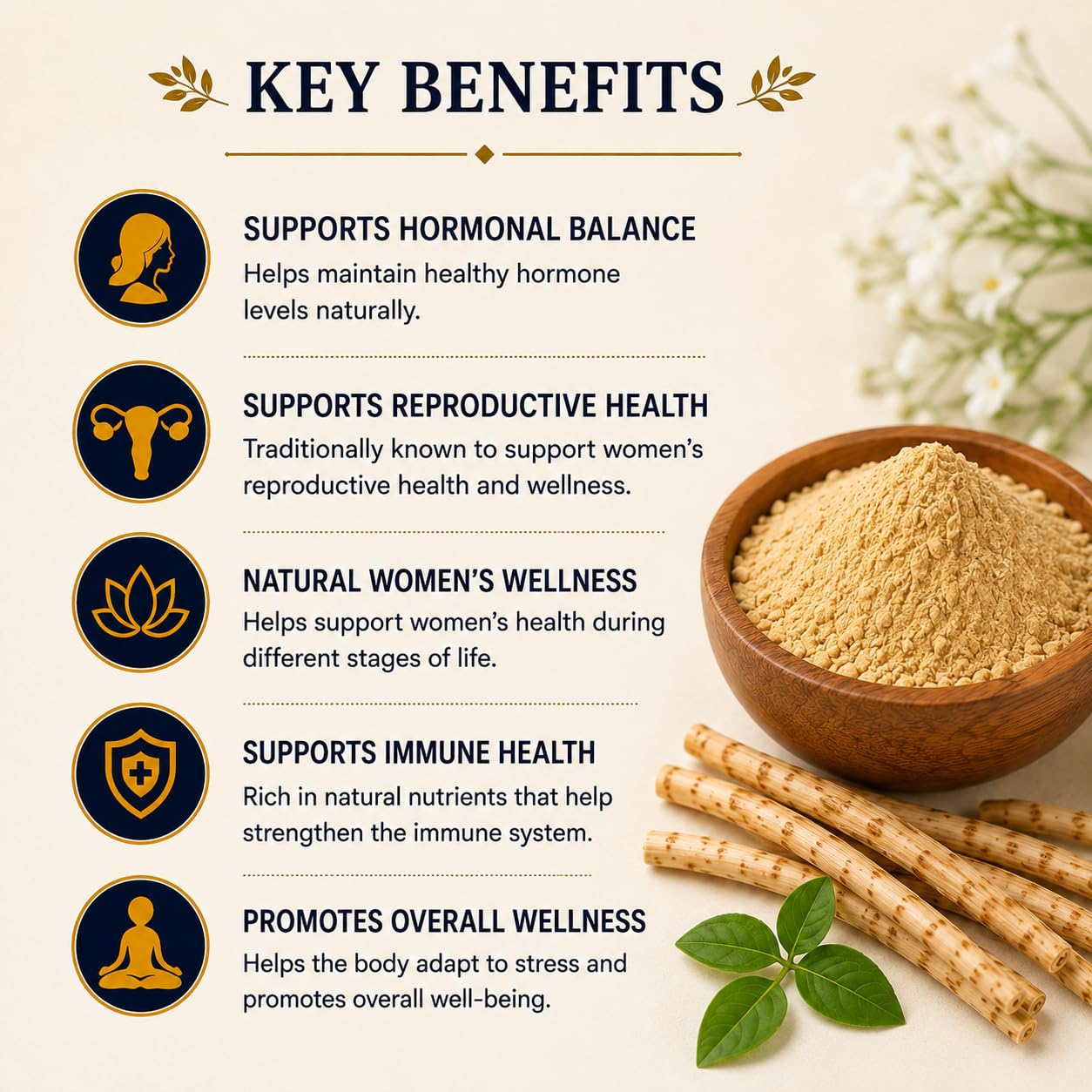 Shatavari Powder, 100% Natural, Female Wellness, Hormonal Balance