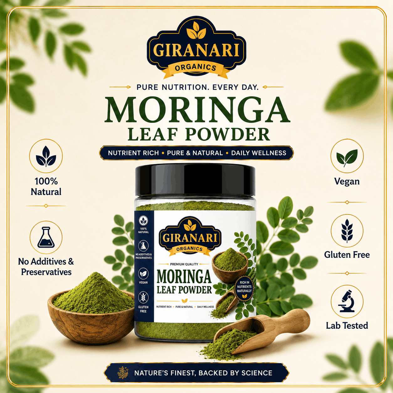 Moringa Powder Premium Drumstick Leaf Powder