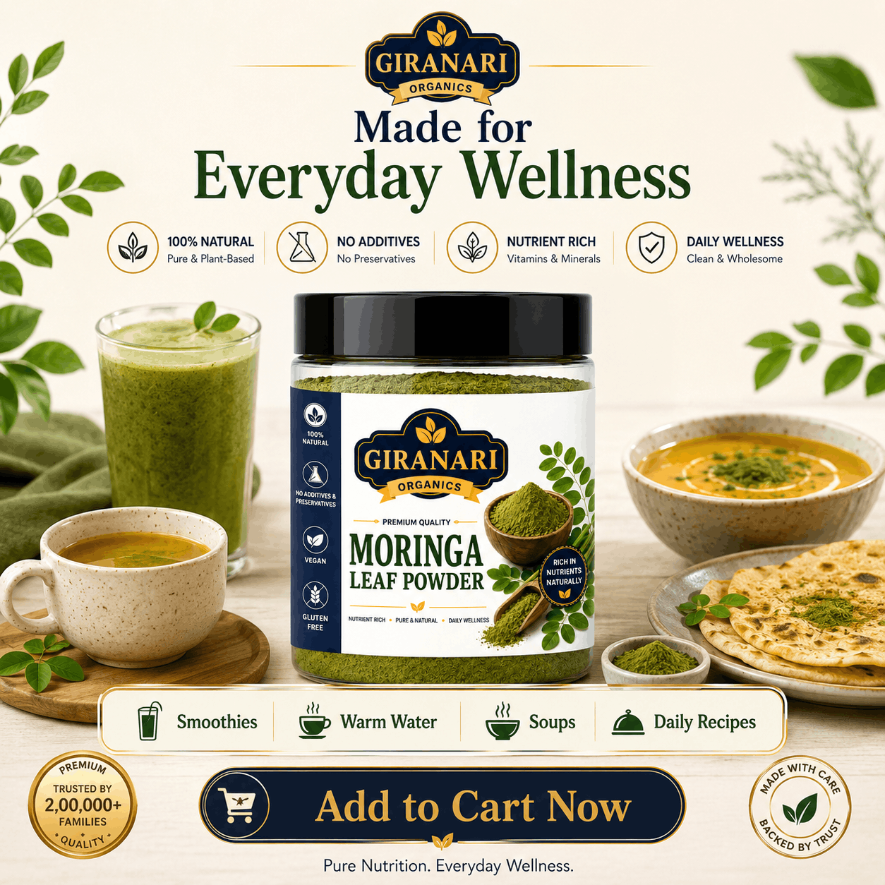 Moringa Powder Premium Drumstick Leaf Powder