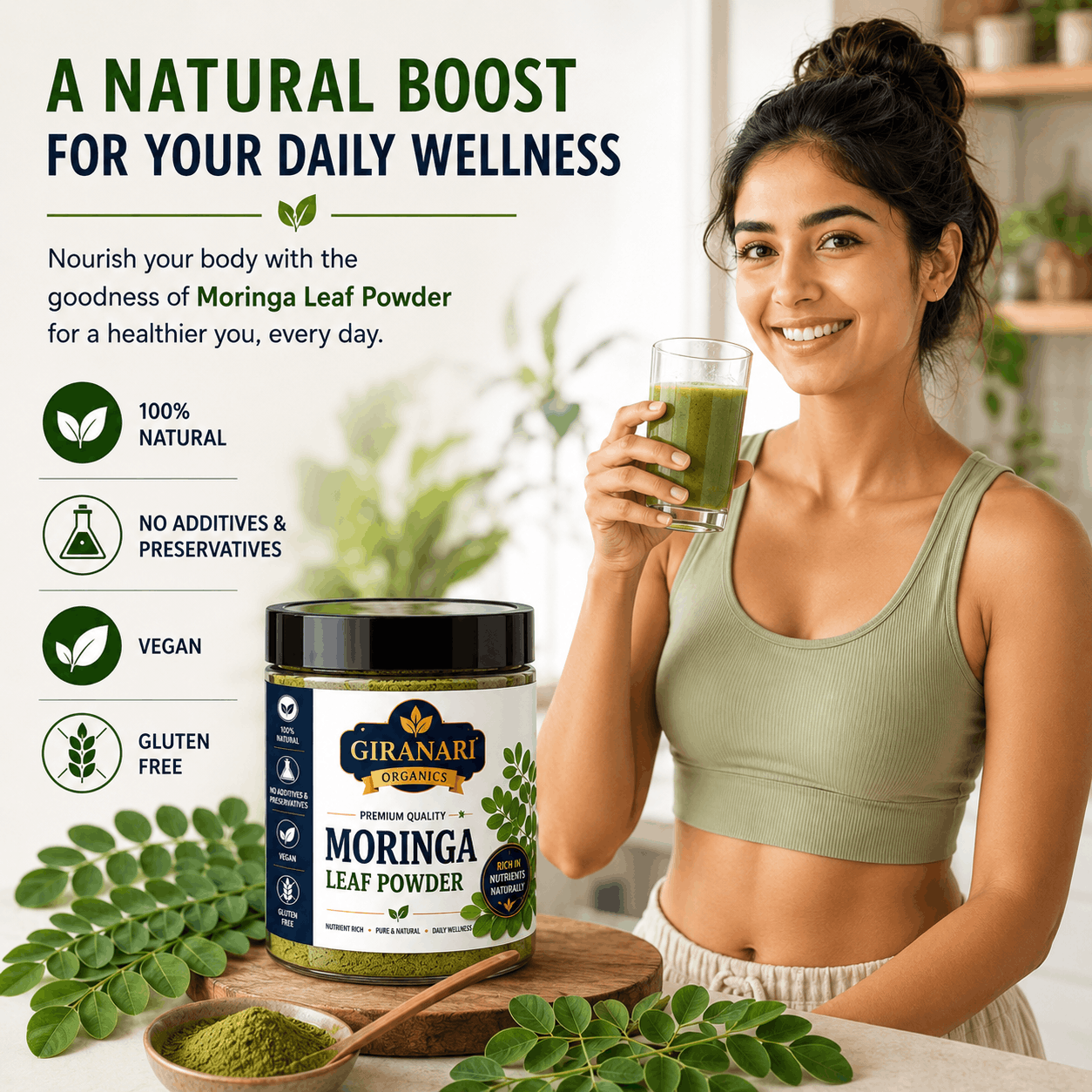 Moringa Powder Premium Drumstick Leaf Powder